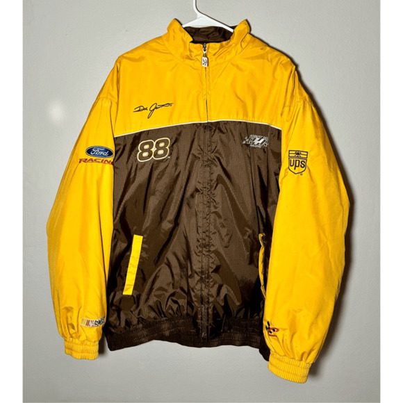 Vintage Dale Jarrett UPS #88 Ford Racing NASCAR Brown & Gold Chase Authentics XL - Picture 1 of 12